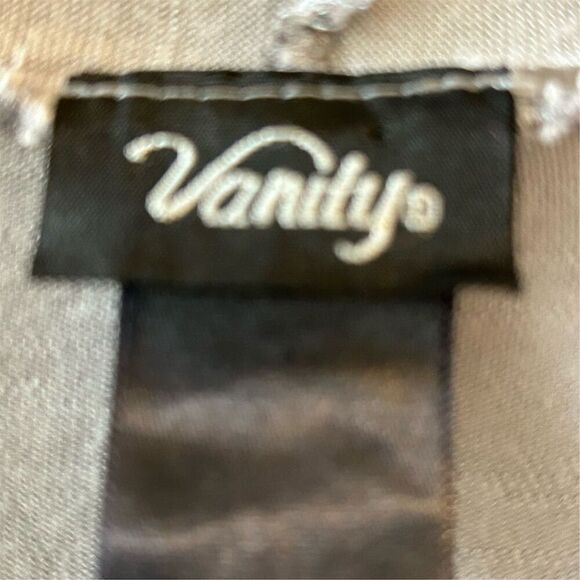 Vanity Women's Gray Open Front Cardigan with Lace Detail One Size - Picture 5 of 11